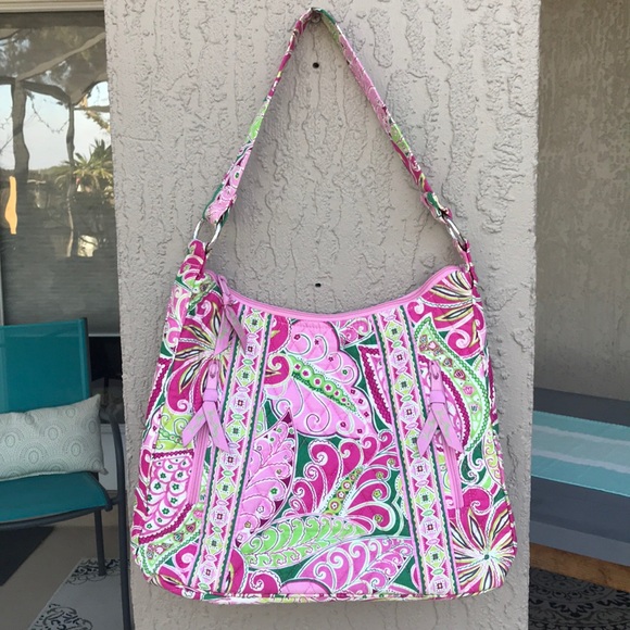 Vera Bradley Handbags - Vera Bradley pinwheel pink pattern purse.
